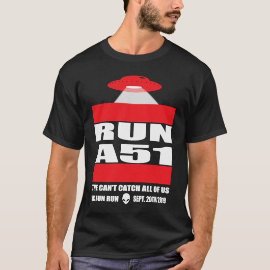 Area 51 5K Fun Run A51 Break Into Area 51 UFO Alie T-Shirt (Vorderseite)
