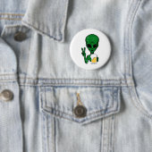 Area-51 Alien Beer Peace Sign Lazy Drinking Hallow Button (Beispiel)