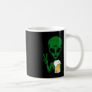 Area-51 Alien Beer Peace Sign Lazy Drinking Hallow Kaffeetasse