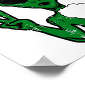 Area-51 Alien Beer Peace Sign Lazy Drinking Hallow Poster (Ecke)