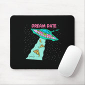 Area-51 Alien Spaceship Pizza Dream Date Easy Hall Mousepad (Mit Mouse)