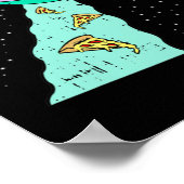 Area-51 Alien Spaceship Pizza Dream Date Easy Hall Poster (Ecke)