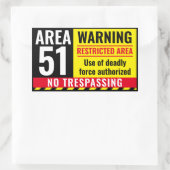 AREA 51 Aufkleber (Tasche)