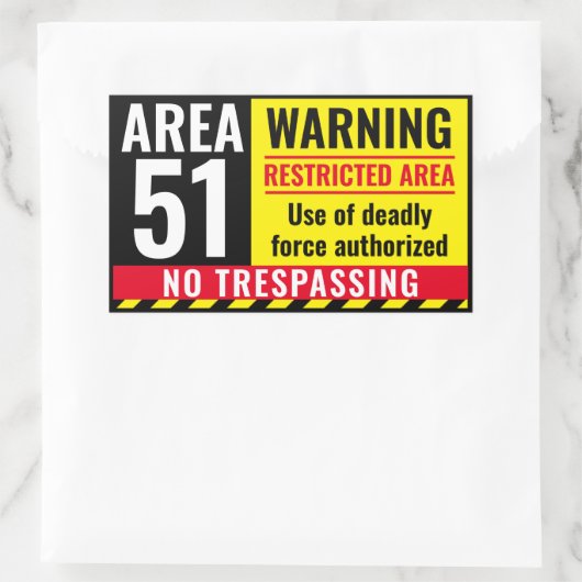 AREA 51 Aufkleber (Tasche)