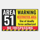 AREA 51 Aufkleber (Vorderseite)