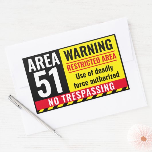 AREA 51 Aufkleber (Umschlag)