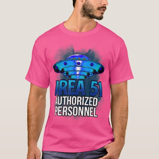 Area 51 Authorized Personnel Ufo Alien T-Shirt (Vorderseite)