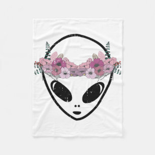 Area-51 Blume Crown Alien Head Easy Martian Hallo Fleecedecke