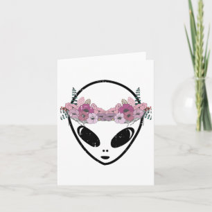 Area-51 Blume Crown Alien Head Easy Martian Hallo Karte