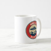 Area 51 Geheim Retro UFO Alien Abzeichen Kaffeetasse (VorderseiteRechts)