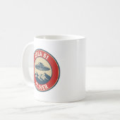Area 51 Geheim Retro UFO Alien Abzeichen Kaffeetasse (Vorderseite Links)