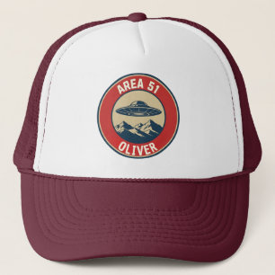 Area 51 Geheim Retro UFO Alien Abzeichen Truckerkappe