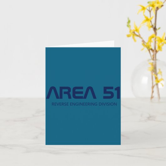 Area 51 Reverse Engineering Alien Ufo Paranormal  Karte (Gelbe Blume)