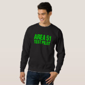 Area 51 Test Pilot Retro Halloween Kostüm Roswell Sweatshirt (Vorne ganz)