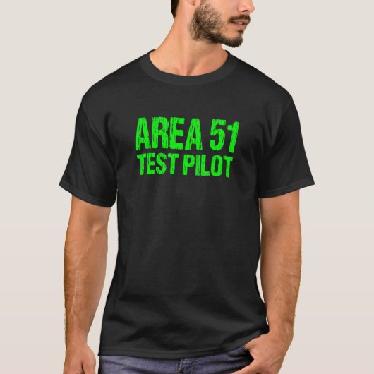 Area 51 Test Pilot Retro Halloween Kostüm Roswell T-Shirt (Vorderseite)