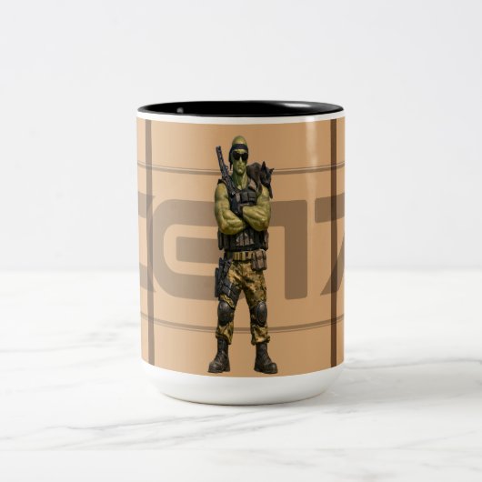 Area 51 Ufos Zweifarbige Tasse (Mittel)
