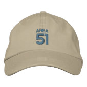 AREA 51 Verschlusskappe (khaki mit/blau) Bestickte Kappe (Vorderseite)