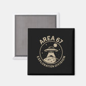 Area 67 Explorationsabteilung Lustig 67 Meme Ufo D Magnet (Vorderseite/Rückseite)