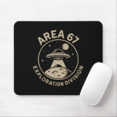 Area 67 Explorationsabteilung Lustig 67 Meme Ufo D Mousepad (Mit Mouse)
