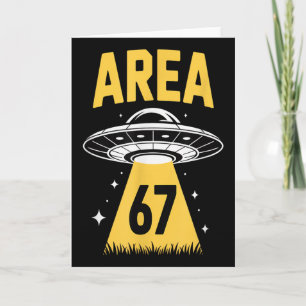 Area 67 Lustiges Ufo Raumschiff 6 7 Alien Thema  Karte