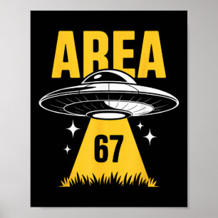 Area 67 Ufo fliegende Untertasse Lichtstrahl  Poster