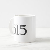 Area Code 615 (Nashville) Kaffeemaschine Tasse (Vorderseite Links)