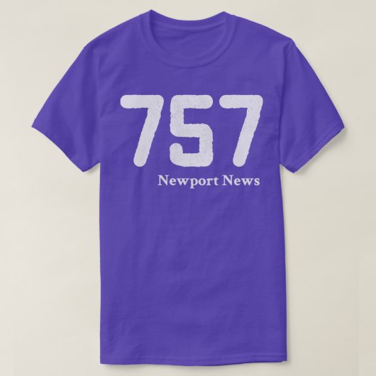 Area Code 757 Newport News Virginia T-Shirt (Design vorne)