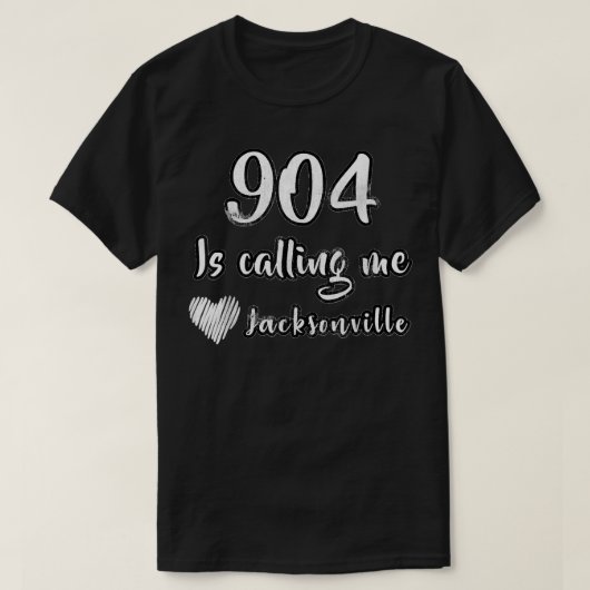 Area Code 904 Love Jacksonville Florida Vacation H T-Shirt (Design vorne)