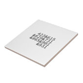 Area Codes Tennis Fliese (Seite)