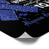 Areata Awareness Ich trage Blau für jemand Band Poster (Ecke)