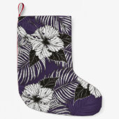 Areca Palme und Hibiskus Sketch von Hand zeichnend Kleiner Weihnachtsstrumpf (Vorderseite)