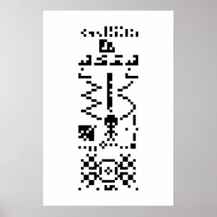 Arecibo binäre Mitteilungs-Antwort Poster