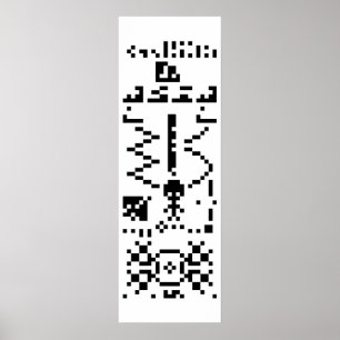 Arecibo binäre Mitteilungs-Antwort Poster