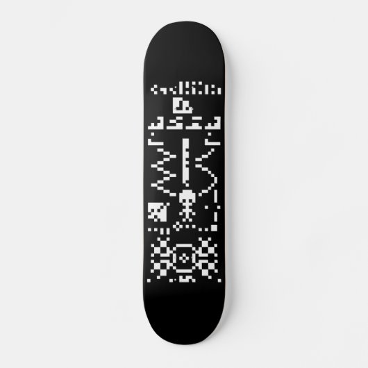 Arecibo binäre Mitteilungs-Antwort Skateboard (Vorderseite)