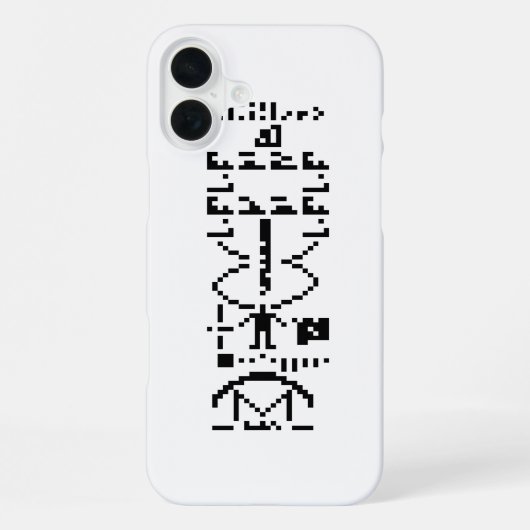 Arecibo-Binärnachricht 1974 iPhone Hülle (Rückseite)