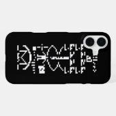 Arecibo-Binärnachricht 1974 iPhone Hülle (Rückseite (Horizontal))