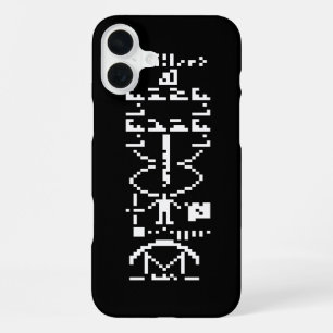 Arecibo-Binärnachricht 1974 iPhone 16 Plus Hülle