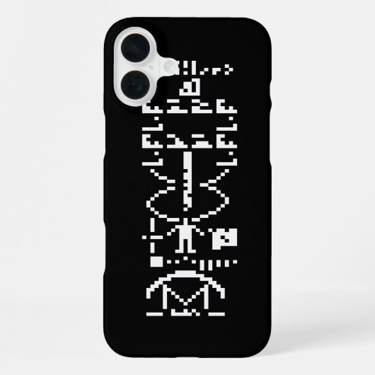 Arecibo-Binärnachricht 1974 iPhone Hülle (Rückseite)