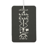 Arecibo Binary Message 1974 Autolufterfrischer (Vorderseite)