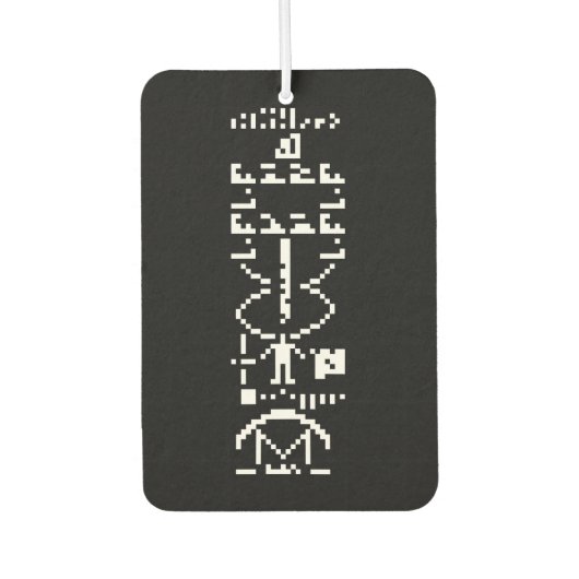 Arecibo Binary Message 1974 Autolufterfrischer (Vorderseite)