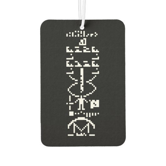 Arecibo Binary Message 1974 Autolufterfrischer (Rückseite)