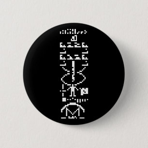 Arecibo Binary Message 1974 Button