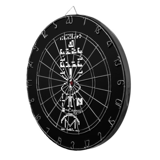 Arecibo Binary Message 1974 Dartscheibe (Vorderseite rechts)