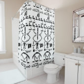 Arecibo Binary Message 1974 Duschvorhang (Beispiel)