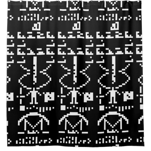 Arecibo Binary Message 1974 Duschvorhang (Vorderseite)