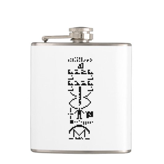 Arecibo Binary Message 1974 Flachmann (Vorderseite)