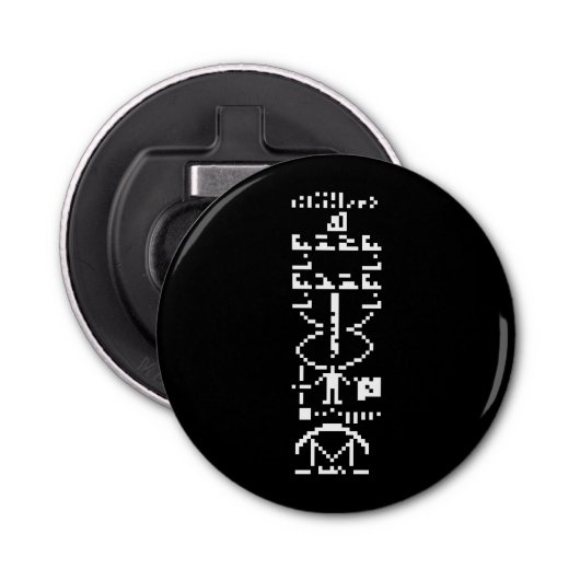 Arecibo Binary Message 1974 Flaschenöffner (Vorderseite)