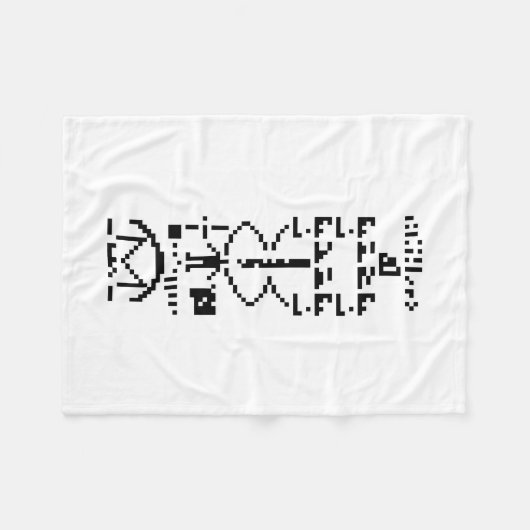 Arecibo Binary Message 1974 Fleecedecke (Vorderseite (Horizontal))