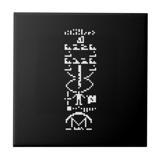 Arecibo Binary Message 1974 Fliese (Vorderseite)