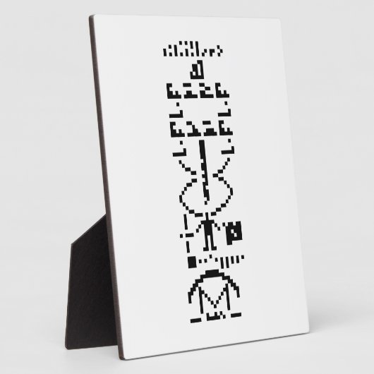 Arecibo Binary Message 1974 Fotoplatte (Seite)